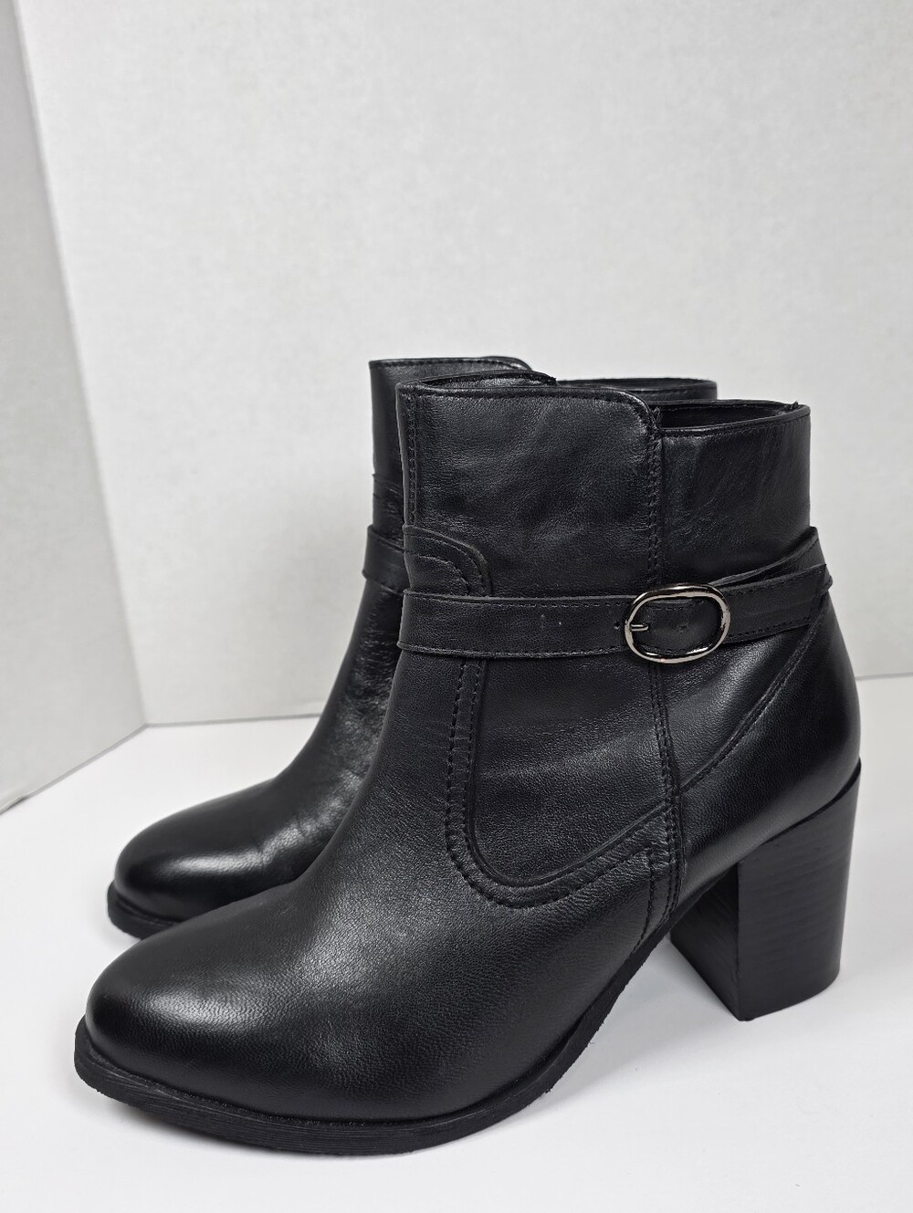 Maddison Black Leather Ankle Boots